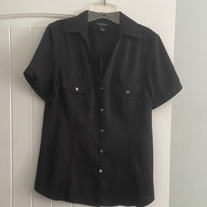 White House Black Market Elegant Black Blouse